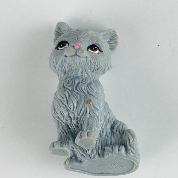 Mattel 2008 Barbie Family Pet Gray Kitty Cat Animal Figure Toy Pretend Play - Picture 3 of 4